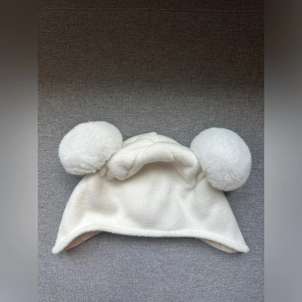 Gymboree Fleece Baby Winter Hat With 2 Pom Poms